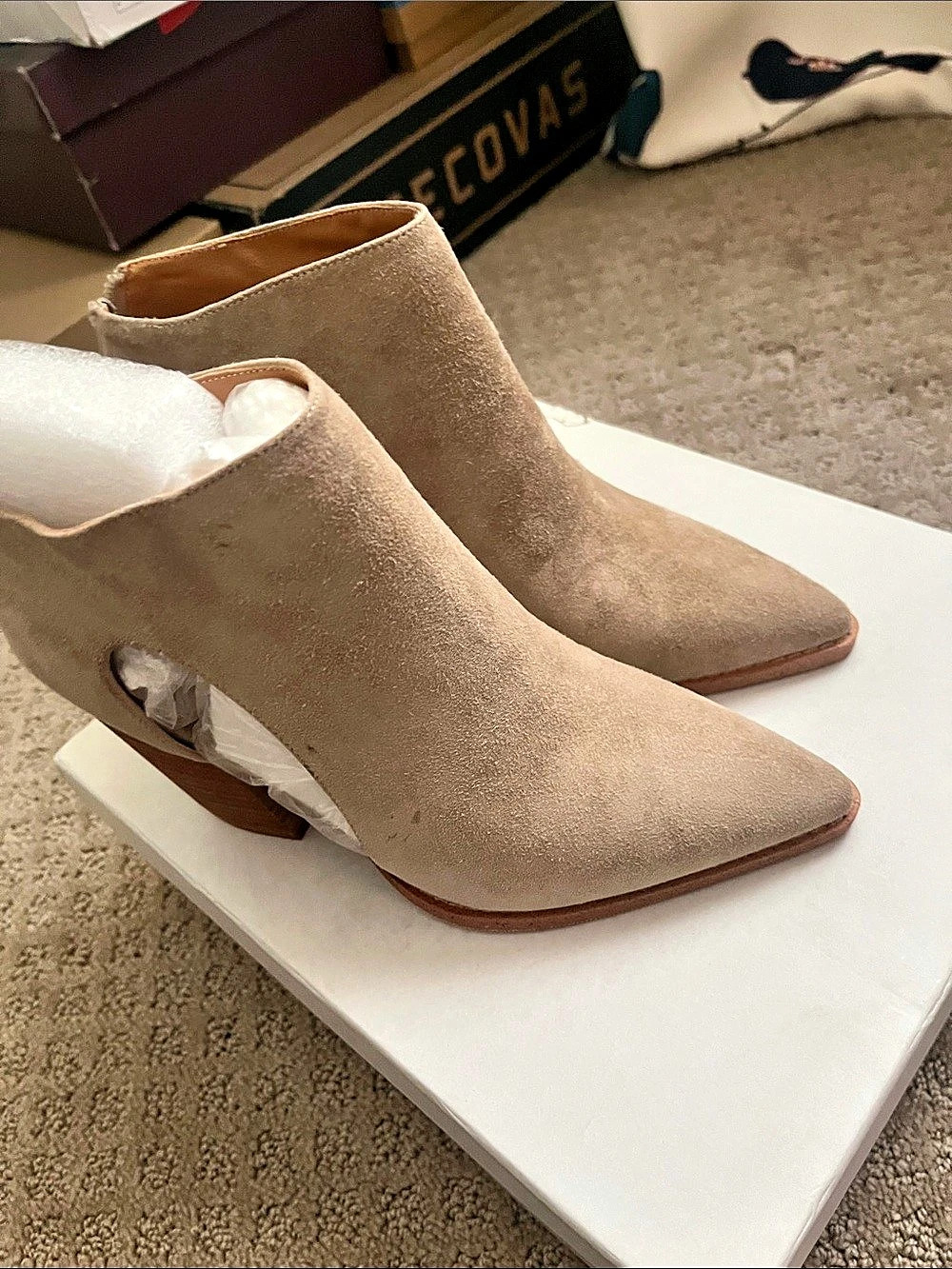 Sol Sana Midnight Special Suede Ankle Boots in Brown Size 6 NWT
